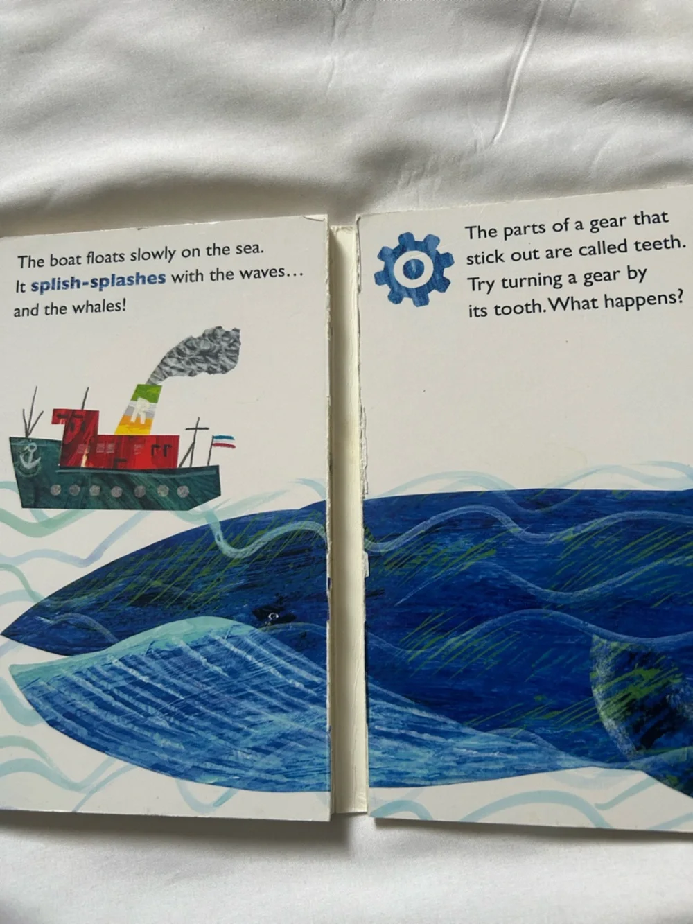 3/$10🎒 Turn Crank Zoom board book by Eric Carle stem gear play a sound